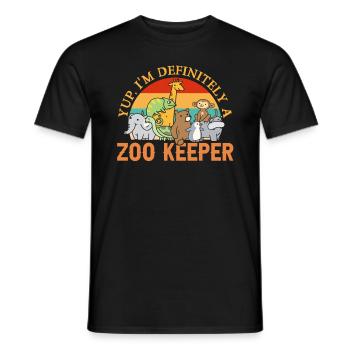 Zoowärter Wildtiere Zoowärter Natur Zootier - Männer T-Shirt - Schwarz - Vorne - AI Model Male 178 light (178cm)