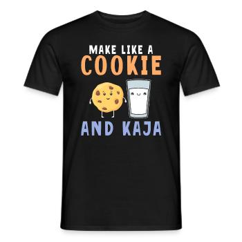 La langue coréenne fait des blagues comme un cookie et - T-shirt homme - noir - Devant - AI Model Male 178 light (178cm)