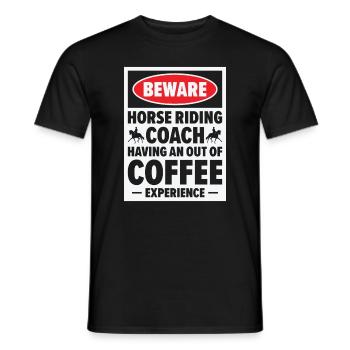 Instructeur d’équitation Amateurs de café - T-shirt homme - noir - Devant - AI Model Male 178 light (178cm)