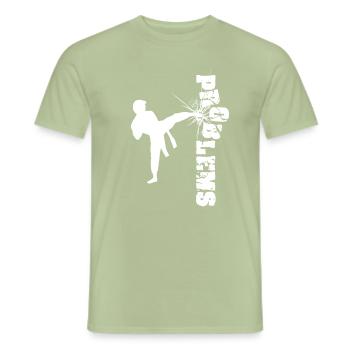 Problem Karate Kampfsportarten Kämpfen - Männer T-Shirt - Sage - Vorne - AI Model Male 178 light (178cm)