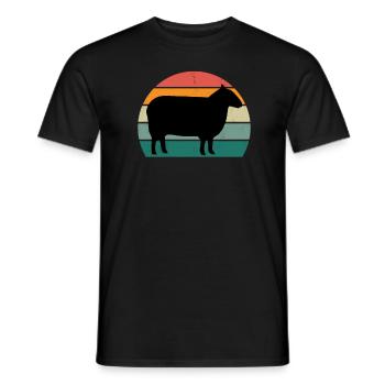 Sheep Flock Goat Goats Lamb Sheep Wool - Men's T-Shirt - black - Front - AI Model Male 178 light (178cm)