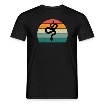 Snake Boa Reptiles Strangler Snake Poisonous Snake - Men's T-Shirt - black - Front - AI Model Male 178 light (178cm)