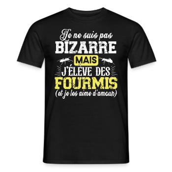 Fourmi Fourmis Fourmiculture Insecte Cadeau Humour - T-shirt homme - noir - Devant - AI Model Male 178 light (178cm)