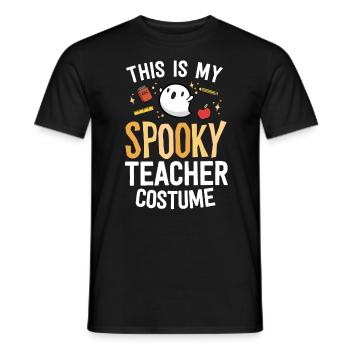 This Is My Spooky Teacher Costume Kawaii Ghost - Men's T-Shirt - black - Front - AI Model Male 178 light (178cm)