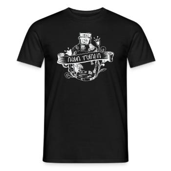 Aqua Tofana Line Art Poison Bottle Crime Fan - Men's T-Shirt - black - Front - AI Model Male 178 light (178cm)