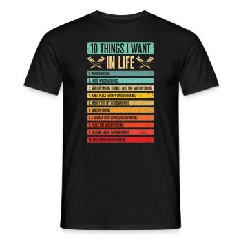 Woodworking Craftsman Woodworker Carpenter - Men's T-Shirt - black - Front - AI Model Male 178 light (178cm)