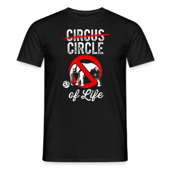 Anti-protestation contre le piégeage des animaux Cycle de la - T-shirt homme - noir - Devant - AI Model Male 178 light (178cm)