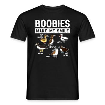 Drôle de collection d'oiseaux de mer Booby - T-shirt homme - noir - Devant - AI Model Male 178 light (178cm)