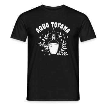Aqua Tofana Line Art Poison Bottle Crime Fan - Men's T-Shirt - black - Front - AI Model Male 178 light (178cm)