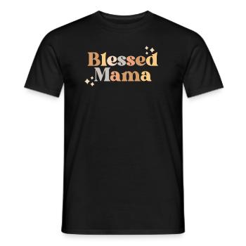Gesegnete Mama Dankbare Mama Thanksgiving Herbst Herbst - Männer T-Shirt - Schwarz - Vorne - AI Model Male 178 light (178cm)