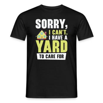 New Homeowner Housewarming Front Yard Back Yard - Men's T-Shirt - black - Front - AI Model Male 178 light (178cm)