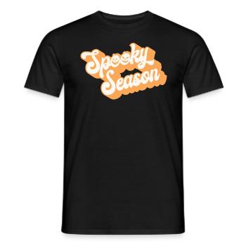 Gruselige Jahreszeit Retro Halloween Vibes Vintage - Männer T-Shirt - Schwarz - Vorne - AI Model Male 178 light (178cm)
