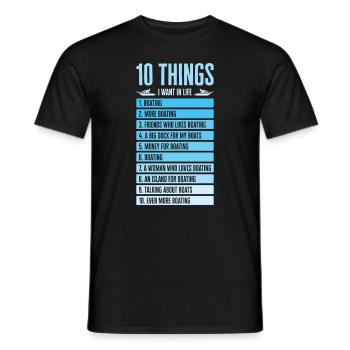 Boating Captain Boat Owner Sailing Boat Adventure - Men's T-Shirt - black - Front - AI Model Male 178 light (178cm)