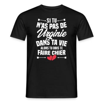 Si tu n'as pas de virginie alors tu n'as rien - T-shirt homme - noir - Devant - AI Model Male 178 light (178cm)