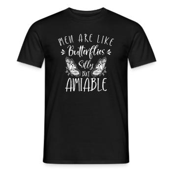 Himmlischer Schmetterling Silly Men - Männer T-Shirt - Schwarz - Vorne - AI Model Male 178 light (178cm)