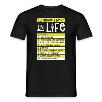 Chicken Agriculture Chicken Lovers Farming - Men's T-Shirt - black - Front - AI Model Male 178 light (178cm)