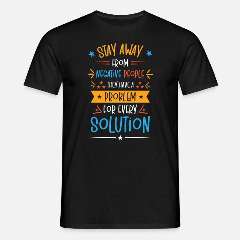 Problem Solution Critical Thinkers Positive - Men's T-Shirt - black