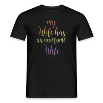 Lgbt Lesbian Rainbow Flag Bisexual Queer - Men's T-Shirt - black - Front - AI Model Male 178 light (178cm)