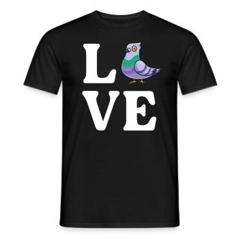 Pigeon Lover Bird Watcher Owner Ornithologist - Men's T-Shirt - black - Front - AI Model Male 178 light (178cm)
