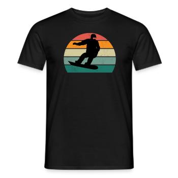 Snowboard Snowboarder Snowboarder Slope Snow - Men's T-Shirt - black - Front - AI Model Male 178 light (178cm)