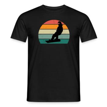 Snowboard Snowboarder Snowboarder Slope Snow - Men's T-Shirt - black - Front - AI Model Male 178 light (178cm)