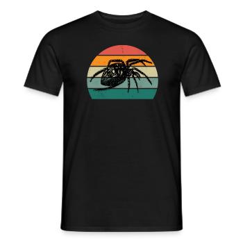 Spiders Spider web web arachnid legs 8 spider - Men's T-Shirt - black - Front - AI Model Male 178 light (178cm)