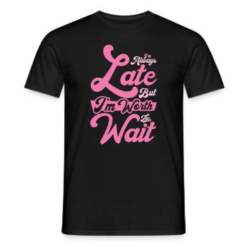 Spätberufener Vielbeschäftigter Berufstätiger - Männer T-Shirt - Schwarz - Vorne - AI Model Male 178 light (178cm)