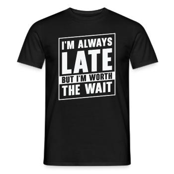 Spätberufener Vielbeschäftigter Berufstätiger - Männer T-Shirt - Schwarz - Vorne - AI Model Male 178 light (178cm)