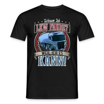 LKW Fahrer - Männer T-Shirt - Schwarz - Vorne - AI Model Male 178 light (178cm)