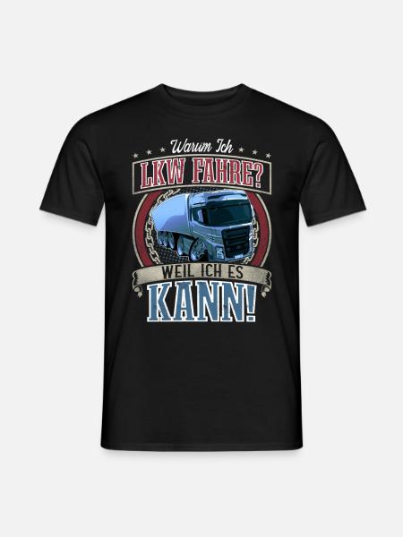LKW Fahrer - Männer T-Shirt - Schwarz