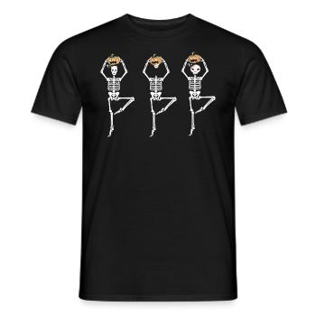 Drôle de squelettes dansants Ballerine d’Halloween - T-shirt homme - noir - Devant - AI Model Male 178 light (178cm)