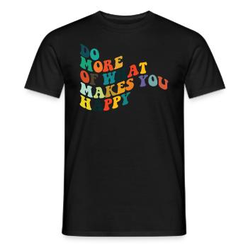 Tue mehr von dem, was dich gl�cklich machtmacht di - Männer T-Shirt - Schwarz - Vorne - AI Model Male 178 light (178cm)