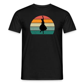 dancer dancer dance move movement couple dance - Men's T-Shirt - black - Front - AI Model Male 178 light (178cm)