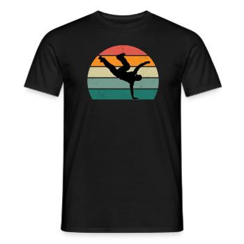 dancer dancer dance move movement couple dance - Men's T-Shirt - black - Front - AI Model Male 178 light (178cm)