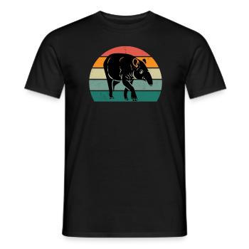 tapire tapirre elefanten elefant rüssel tapir - Männer T-Shirt - Schwarz - Vorne - AI Model Male 178 light (178cm)