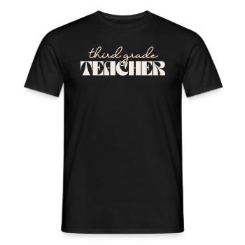 Retro 3rd Grade Teacher Vintage Dritte Klasse - Männer T-Shirt - Schwarz - Vorne - AI Model Male 178 light (178cm)