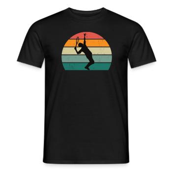 tennis player tennis player tennis club tennis - Men's T-Shirt - black - Front - AI Model Male 178 light (178cm)