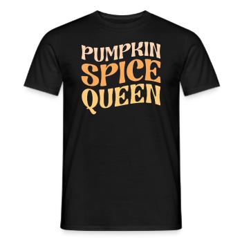 Citrouille Spice Queen PSL Coffee Lover Retro Fall - T-shirt homme - noir - Devant - AI Model Male 178 light (178cm)