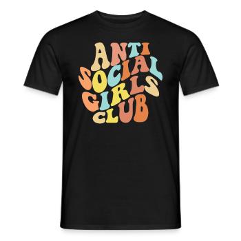 Anti Social Girls Club Frauen antisoziale M�dchen - Männer T-Shirt - Schwarz - Vorne - AI Model Male 178 light (178cm)