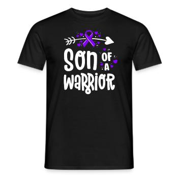 Son Of A Warrior Hodgkins Lymphoma Cancer - Men's T-Shirt - black - Front - AI Model Male 178 light (178cm)