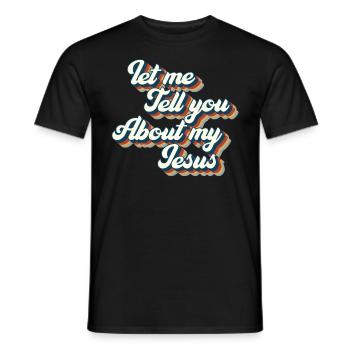 Lassen Sie mich Ihnen von meinem christlichen Glau - Männer T-Shirt - Schwarz - Vorne - AI Model Male 178 light (178cm)