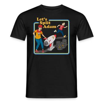 Lassen Sie uns Adam Spa� mit nuklearen Spaltungsfu - Männer T-Shirt - Schwarz - Vorne - AI Model Male 178 light (178cm)