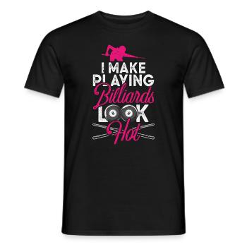 Pocketologist Billard Piscine Billard 8 Femme - T-shirt homme - noir - Devant - AI Model Male 178 light (178cm)