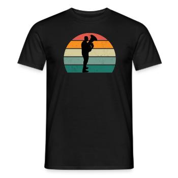 Tuba player Tuba player brass instrument tuba - Men's T-Shirt - black - Front - AI Model Male 178 light (178cm)