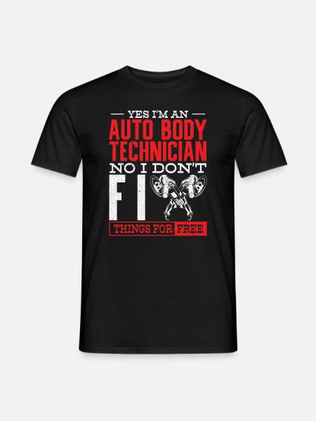 Karosserietechniker Fahrzeugreparatur Autowartung - Männer T-Shirt - Schwarz