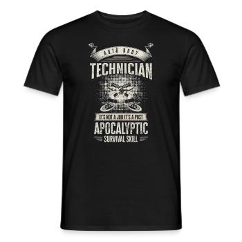Auto Body Technician Post Apocalyptic Survival - Men's T-Shirt - black - Front - AI Model Male 178 light (178cm)