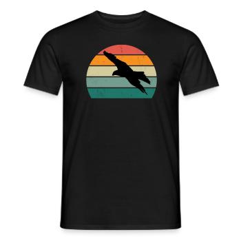 oiseaux volant planer air plumes plumes vol oiseau - T-shirt homme - noir - Devant - AI Model Male 178 light (178cm)