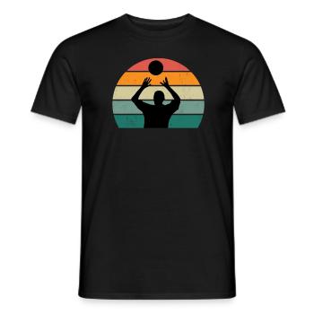 Volleyball Player Schmetterball Volley Volleyball - Men's T-Shirt - black - Front - AI Model Male 178 light (178cm)
