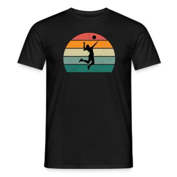 Volleyball Player Schmetterball Volley Volleyball - Men's T-Shirt - black - Front - AI Model Male 178 light (178cm)