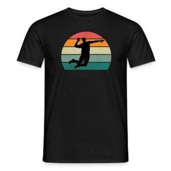 Volleyballerin Schmetterball Volley Volleyball - Männer T-Shirt - Schwarz - Vorne - AI Model Male 178 light (178cm)